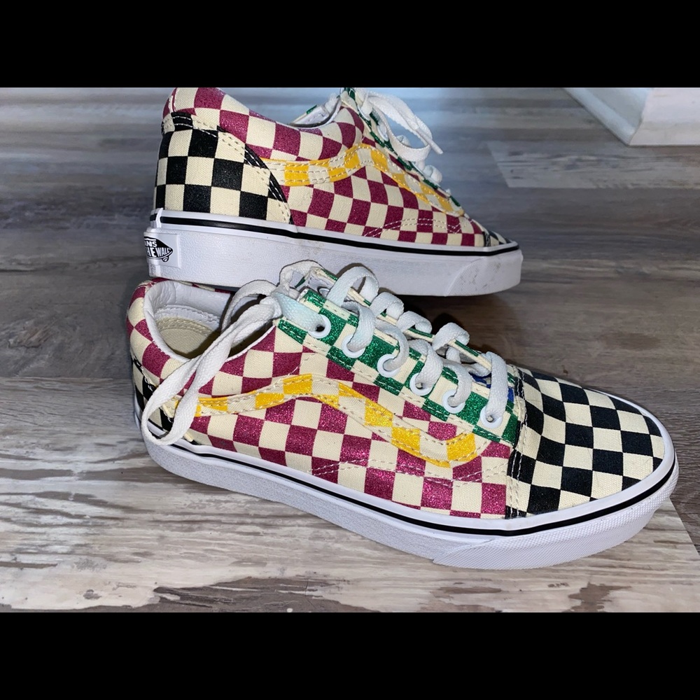 Vans multicolored & glitter size 8 women’s